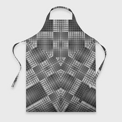Фартук кулинарный В серых тонах геометрический узор, цвет: 3D-принт