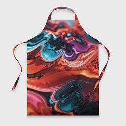 Фартук кулинарный Красочные переливы волн, цвет: 3D-принт