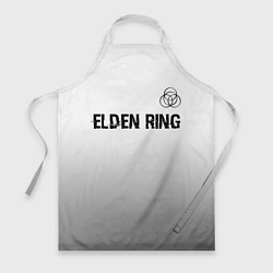 Фартук кулинарный Elden Ring glitch на светлом фоне: символ сверху, цвет: 3D-принт