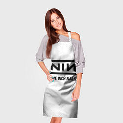 Фартук кулинарный Nine Inch Nails glitch на светлом фоне, цвет: 3D-принт — фото 2