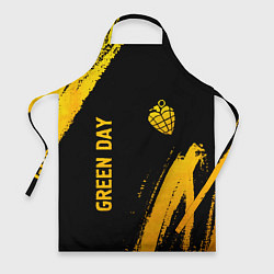 Фартук кулинарный Green Day - gold gradient: надпись, символ, цвет: 3D-принт