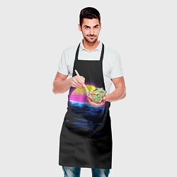 Фартук кулинарный Неоновый закат - гранж, цвет: 3D-принт — фото 2