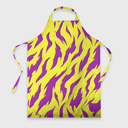 Фартук кулинарный Кислотный тигр паттерн, цвет: 3D-принт
