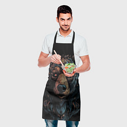 Фартук кулинарный Медведь из узоров, цвет: 3D-принт — фото 2