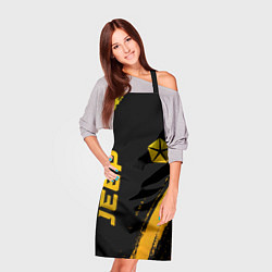Фартук кулинарный Jeep - gold gradient: надпись, символ, цвет: 3D-принт — фото 2