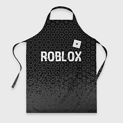 Фартук кулинарный Roblox glitch на темном фоне: символ сверху, цвет: 3D-принт