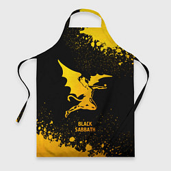 Фартук кулинарный Black Sabbath - gold gradient, цвет: 3D-принт