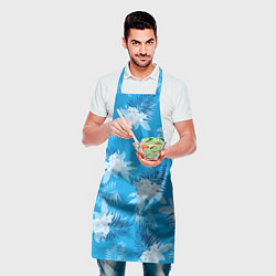 Фартук кулинарный Синие цветы - Vice city - new ver, цвет: 3D-принт — фото 2