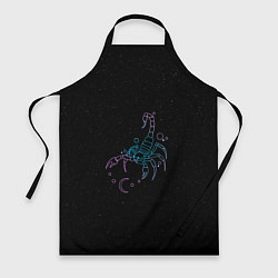 Фартук кулинарный Знак зодиака скорпион - космос, цвет: 3D-принт