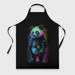 Фартук кулинарный Панда в стиле киберпанк, цвет: 3D-принт