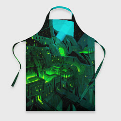 Фартук кулинарный Зелёный город, цвет: 3D-принт