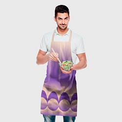 Фартук кулинарный Фиолетовый градиент в полоску, цвет: 3D-принт — фото 2