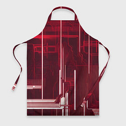 Фартук кулинарный Кибер схемы неон, цвет: 3D-принт