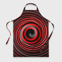 Фартук кулинарный Красно-черный вихрь, цвет: 3D-принт