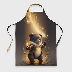 Фартук кулинарный Бурый медвежонок с фонариком, цвет: 3D-принт