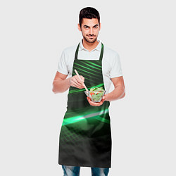 Фартук кулинарный Зеленый неоновый свет, цвет: 3D-принт — фото 2