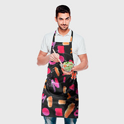 Фартук кулинарный Яркие маркеры, цвет: 3D-принт — фото 2