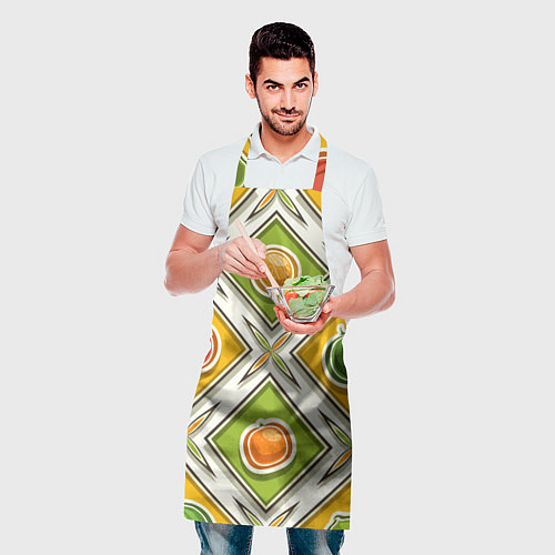 Фартук Fruits and berries pattern / 3D-принт – фото 2