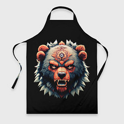Фартук кулинарный С разъяренным медведем, цвет: 3D-принт