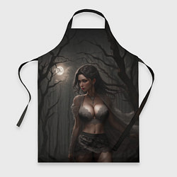 Фартук кулинарный Девушка в белье под луной, цвет: 3D-принт