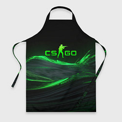Фартук кулинарный CSGO neon green logo, цвет: 3D-принт