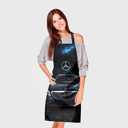 Фартук кулинарный Mercedes Benz space background, цвет: 3D-принт — фото 2