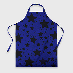 Фартук кулинарный Большие звезды синий, цвет: 3D-принт