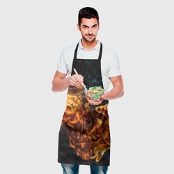 Фартук кулинарный Пламя огня фон, цвет: 3D-принт — фото 2