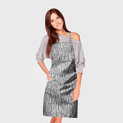 Фартук кулинарный Текстура черные вкрапления на белом, цвет: 3D-принт — фото 2