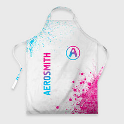 Фартук кулинарный Aerosmith neon gradient style: надпись, символ, цвет: 3D-принт