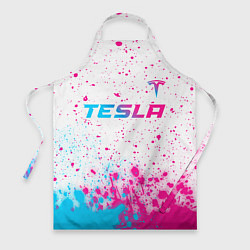 Фартук кулинарный Tesla neon gradient style: символ сверху, цвет: 3D-принт