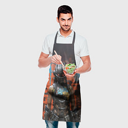Фартук кулинарный Девушка в маске хищника, цвет: 3D-принт — фото 2