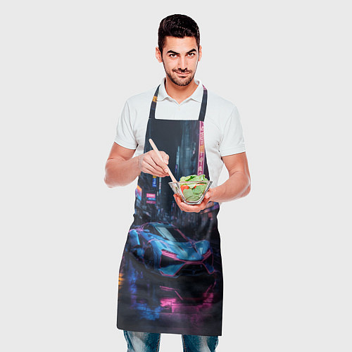 Фартук Футуристичный спорткар / 3D-принт – фото 2