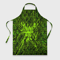 Фартук кулинарный Зелёная глитч инфекция, цвет: 3D-принт