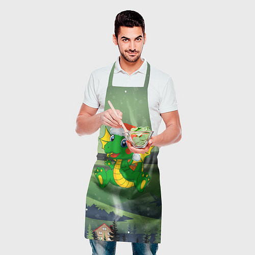 Фартук Зеленый дракончик 2024 / 3D-принт – фото 2