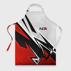 Фартук N7 mass effect - white and red