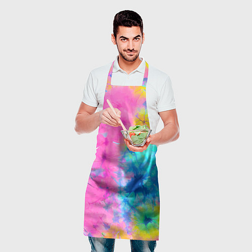 Фартук Barbie - floral pattern - tie-dye / 3D-принт – фото 2