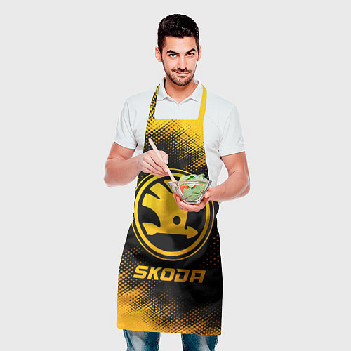 Фартук Skoda - gold gradient / 3D-принт – фото 2