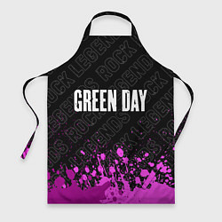 Фартук кулинарный Green Day rock legends посередине, цвет: 3D-принт