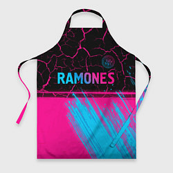 Фартук кулинарный Ramones - neon gradient посередине, цвет: 3D-принт