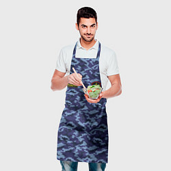 Фартук кулинарный Камуфляж синий - Андрей, цвет: 3D-принт — фото 2