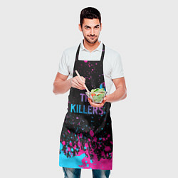 Фартук кулинарный The Killers - neon gradient посередине, цвет: 3D-принт — фото 2