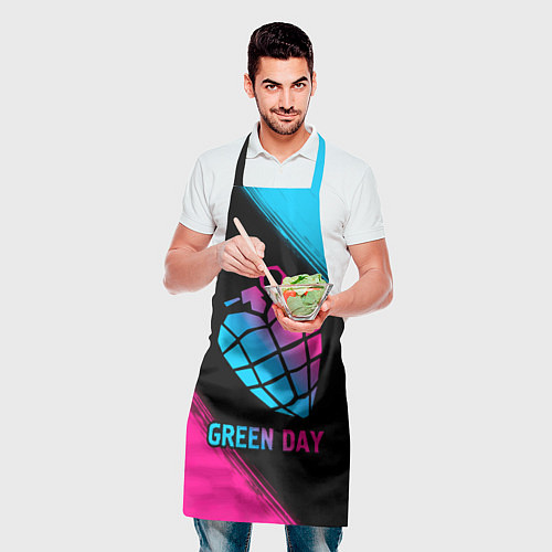 Фартук Green Day - neon gradient / 3D-принт – фото 2