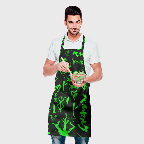 Фартук Berserk neon green / 3D-принт – фото 2