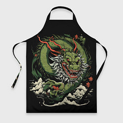 Фартук кулинарный Символ года зеленый дракон, цвет: 3D-принт