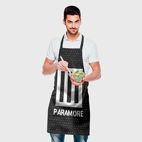 Фартук Paramore glitch на темном фоне / 3D-принт – фото 2