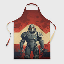 Фартук кулинарный Воин в тяжелой силовой броне, цвет: 3D-принт