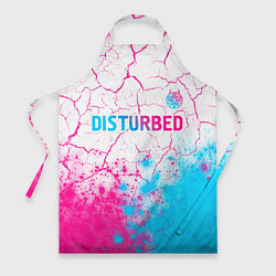 Фартук кулинарный Disturbed neon gradient style посередине, цвет: 3D-принт