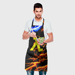 Фартук кулинарный Half Life молнии шторм, цвет: 3D-принт — фото 2
