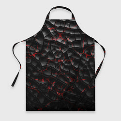 Фартук кулинарный Трещины черные, цвет: 3D-принт